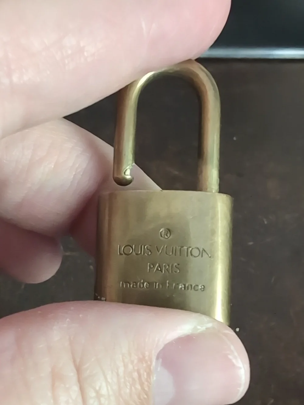 Louis Vuitton Gold Tone Padlock and Key